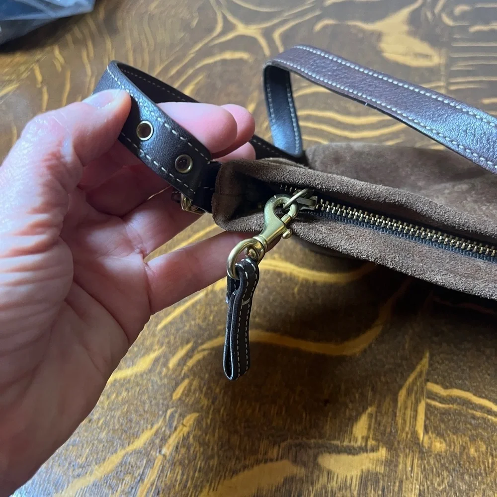 Coach Legacy Hampton Mini Brown Suede Bucket Shoulder Bag - Picture 6 of 10